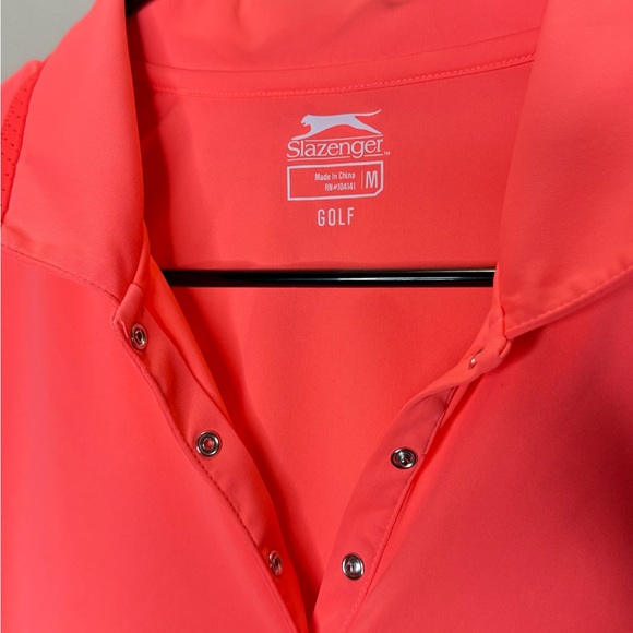 Slazenger Coral Pink Short Sleeve Golf Polo - Picture 3 of 3